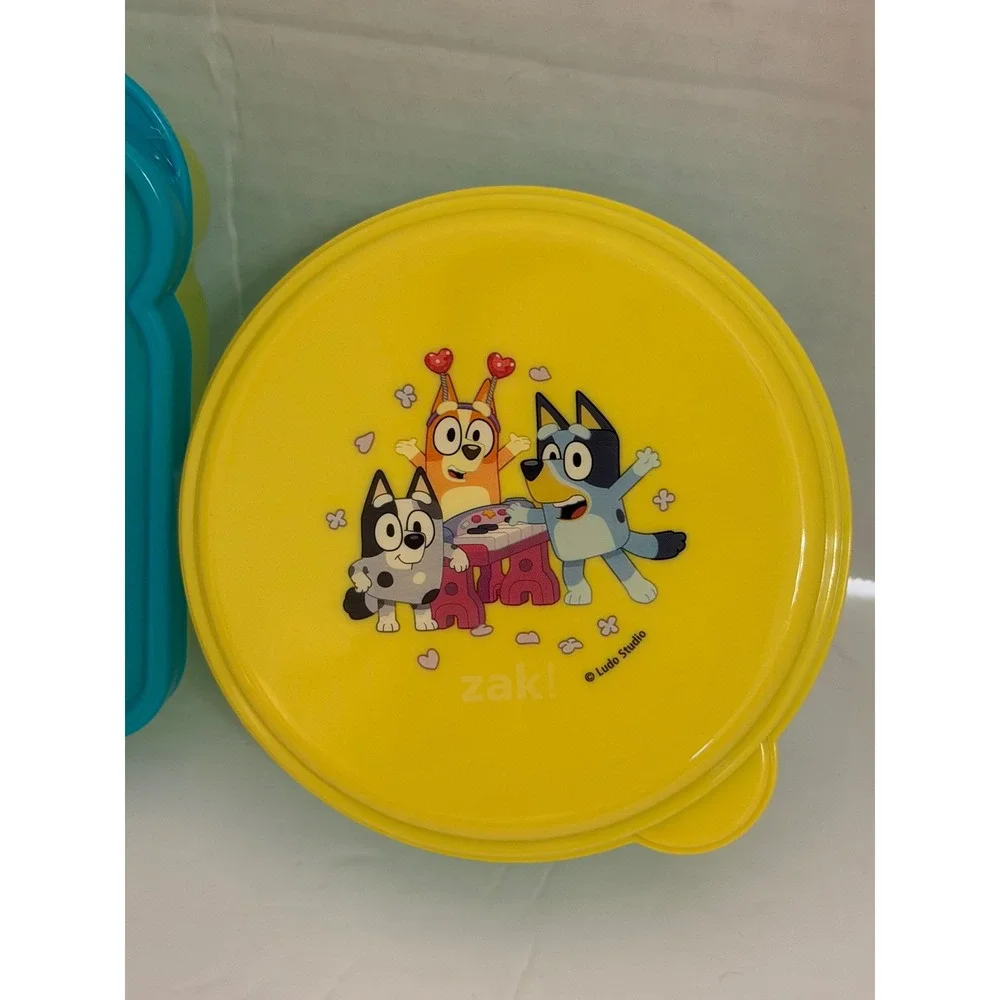 Zak Designs Bluey Sandwich and Snack Container Set Teal Yellow FTY-105-1025